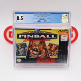 SUPER PINBALL: BEHIND THE MASK - CGC GRADED 8.5 A+! NEW & Factory Sealed! (SNES Super Nintendo)