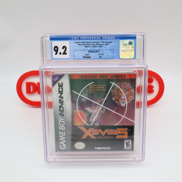 NES CLASSIC SERIES: XEVIOUS THE AVENGER - CGC GRADED 9.2 A+! NEW & Factory Sealed! (Game Boy Advance GBA)
