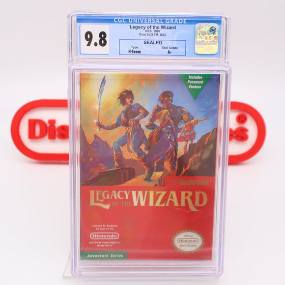 #373 - LEGACY OF THE WIZARD - CGC GRADED 9.8 A+ (NES Nintendo) - THE DISCOUNTGAMES COLLECTION