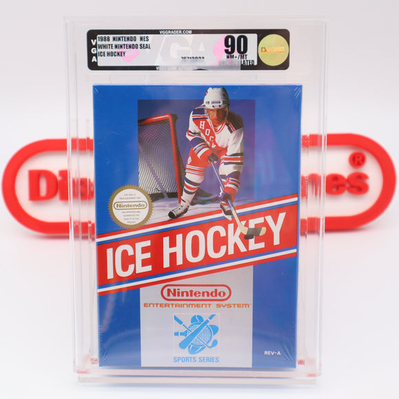 #307 - ICE HOCKEY - VGA GRADED 90 NM+/MT UNCIRCULATED (NES Nintendo) - THE DISCOUNTGAMES COLLECTION