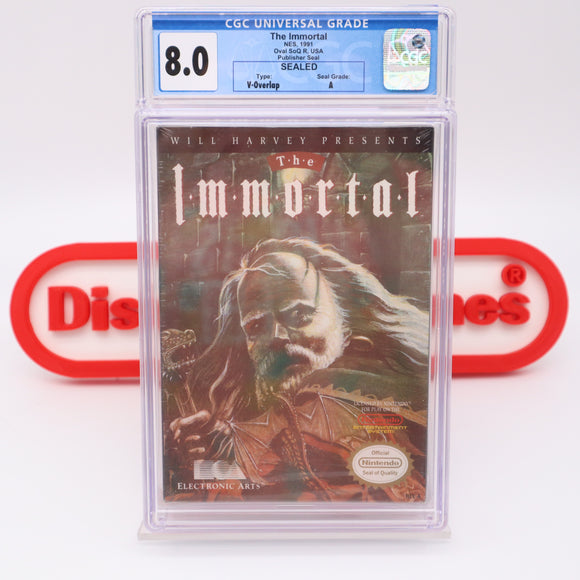 #312 - THE IMMORTAL - CGC GRADED 8.0 A (NES Nintendo) - THE DISCOUNTGAMES COLLECTION