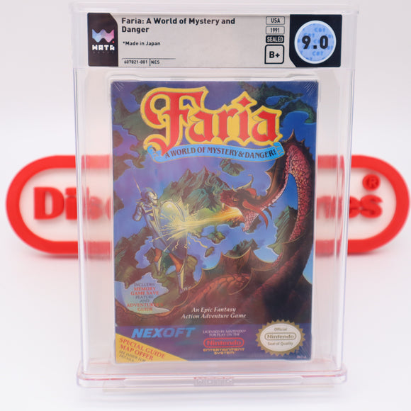#228 - FARIA: A WORLD OF MYSTERY AND DANGER - WATA GRADED 9.0 B+ (NES Nintendo) - THE DISCOUNTGAMES COLLECTION
