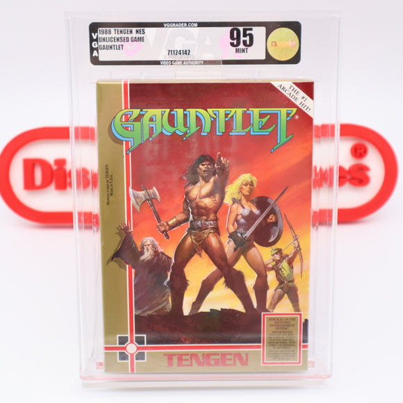 #258 - GAUNTLET (Unlicensed) - VGA GRADED 95 MINT GOLD (NES Nintendo) - THE DISCOUNTGAMES COLLECTION