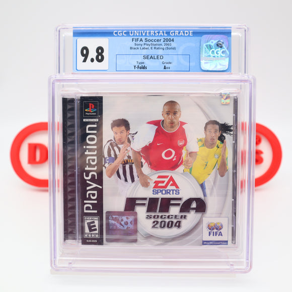 FIFA SOCCER 2004 - CGC GRADED 9.8 A++! NEW & Factory Sealed! (PS1 PlayStation 1)