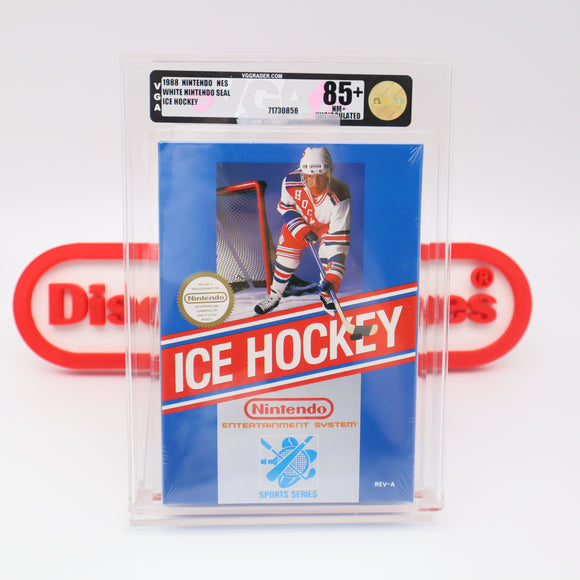 ICE HOCKEY - VGA GRADED 85+ NM+ GOLD UNCIRCULATED! NEW & Factory Sealed with Authentic H-Seam! (NES Nintendo)