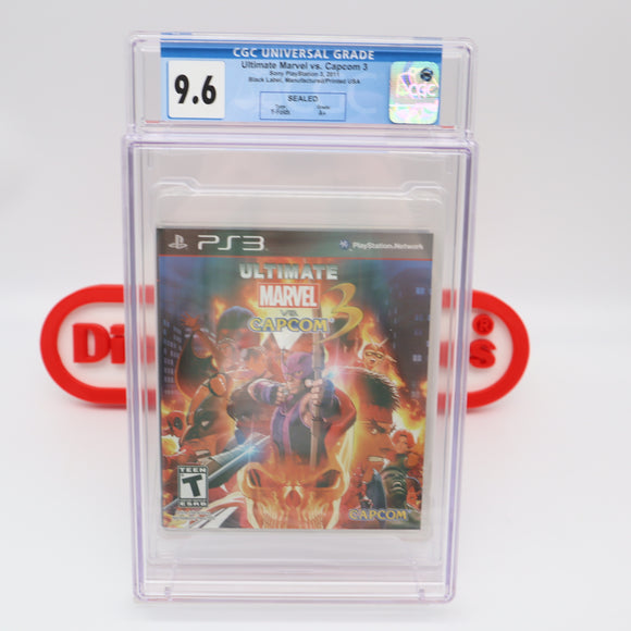 ULTIMATE MARVEL VS. CAPCOM 3 - CGC GRADED 9.6 A+! NEW & Factory Sealed! (PS3 PlayStation 3)