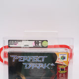 PERFECT DARK - VGA GRADED 90+ MINT GOLD UNCIRCULATED! NEW & Factory Sealed with Authentic V-Overlap Seam! (N64 Nintendo 64)