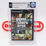 GRAND THEFT AUTO: SAN ANDREAS - WATA GRADED 9.8 A++! NEW & Factory Sealed! (PS2 PlayStation 2)