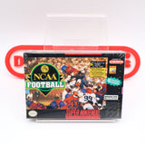 NCAA COLLEGE FOOTBALL - NEW & Factory Sealed with Authentic V-Seam! (SNES Super Nintendo)