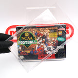 NCAA COLLEGE FOOTBALL - NEW & Factory Sealed with Authentic V-Seam! (SNES Super Nintendo)