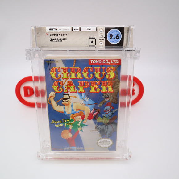 CIRCUS CAPER - WATA GRADED 9.6 A! NEW & Factory Sealed with Authentic H-Seam! (NES Nintendo)