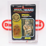 EWOK: ROMBA WITH COLLECTOR'S COIN! AFA GRADED 60 Y-EX POTF 92 BACK - NEW Authentic & Factory Sealed! (MOC Vintage Star Wars Figure)