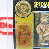 EWOK: ROMBA WITH COLLECTOR'S COIN! AFA GRADED 60 Y-EX POTF 92 BACK - NEW Authentic & Factory Sealed! (MOC Vintage Star Wars Figure)