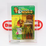 KING GORNEESH WITH COLLECTOR'S COIN! AFA GRADED 80 Y-NM 6 BACK - NEW Authentic & Factory Sealed! (MOC Vintage Star Wars EWOKS Figure)