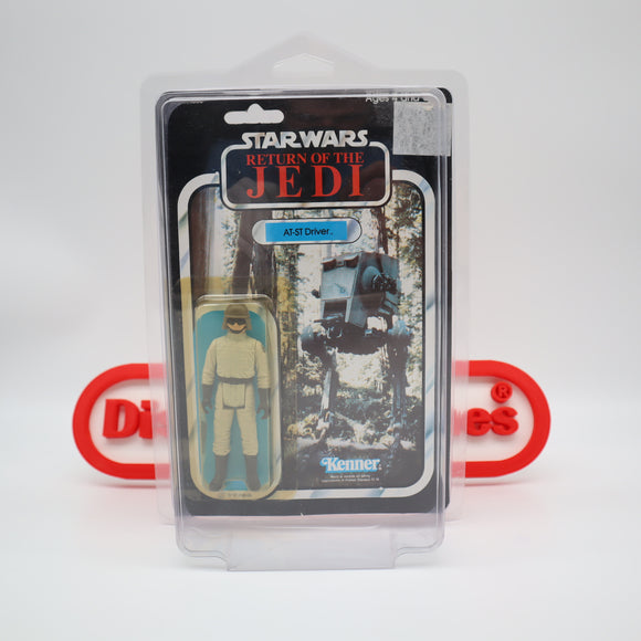 AT-ST DRIVER - 77 BACK - NEW Authentic & Factory Sealed + STAR CASE! (MOC Vintage Star Wars Figure)
