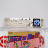 ROCK 'N' BALL PINBALL - WATA GRADED 7.5 B! NEW & Factory Sealed with Authentic H-Seam! (NES Nintendo)
