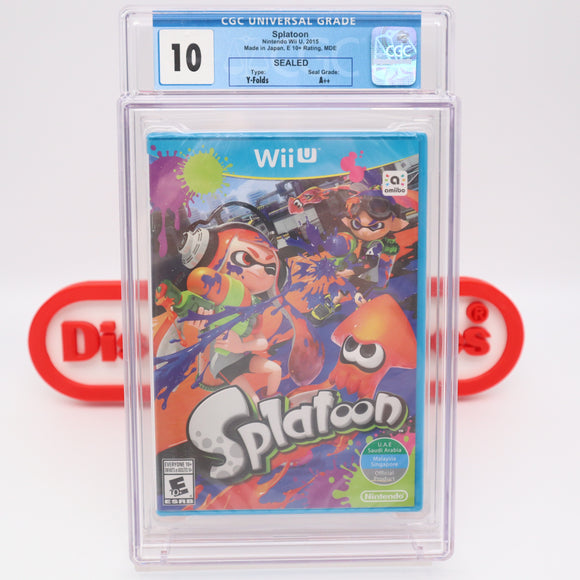 SPLATOON - PERFECT GRADED CGC 10 A++! NEW & Factory Sealed! (Nintendo Wii U) World Edition