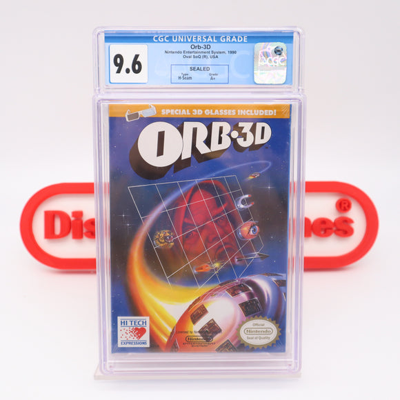 ORB 3D / 3-D - CGC GRADED 9.6 A+! NEW & Factory Sealed with Authentic H-Seam! (NES Nintendo)
