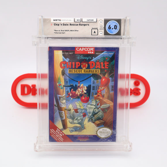 CHIP 'N DALE: RESCUE RANGERS - WATA GRADED 6.0 A! NEW & Factory Sealed with Authentic H-Seam! (NES Nintendo)