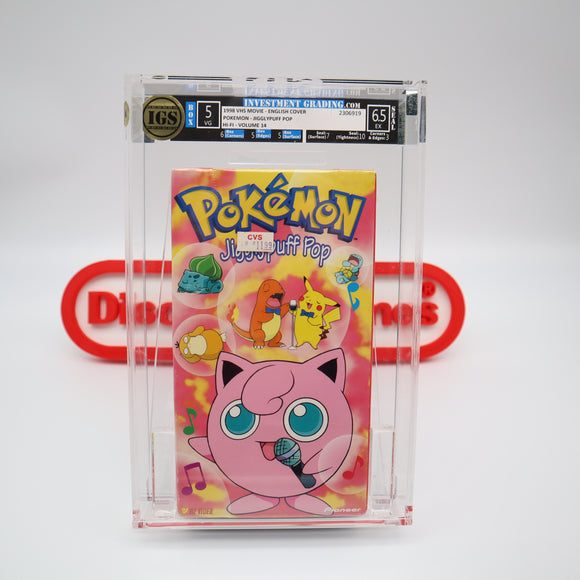POKEMON: JIGGLYPUFF POP - IGS GRADED 5.0 BOX & 6.5 SEAL! NEW & Factory Sealed with Authentic H-Overlap Seam! (VHS)