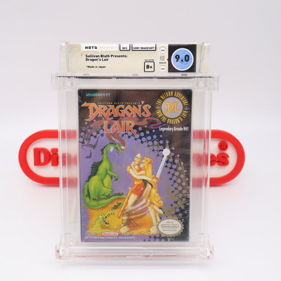 SULLIVAN BLUTH PRESENTS: DRAGON'S LAIR - WATA GRADED 9.0 B+! NEW & Factory Sealed with Authentic H-Seam! (NES Nintendo)