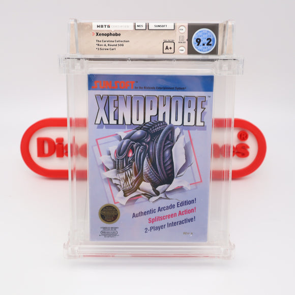 XENOPHOBE - ROUND SOQ! WATA GRADED 9.2 A+! NEW & Factory Sealed with Authentic H-Seam! (NES Nintendo)