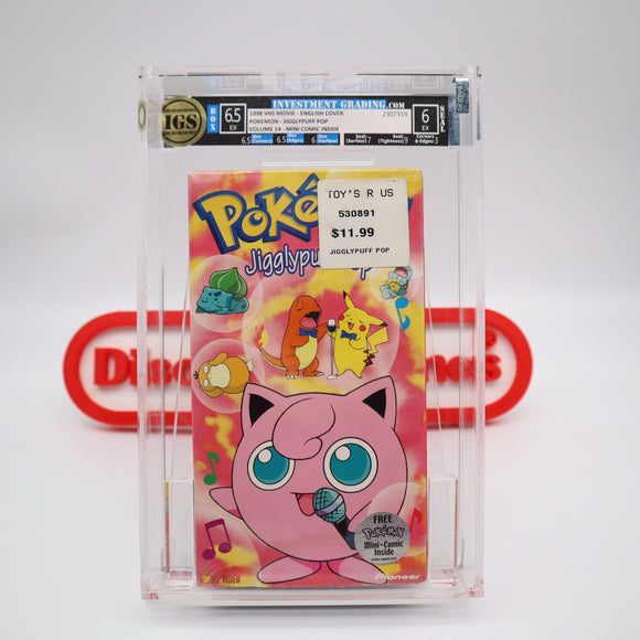 POKEMON: JIGGLYPUFF POP - IGS GRADED 6.5 BOX & 6.0 SEAL! NEW & Factory Sealed with Authentic H-Overlap Seam! (VHS)