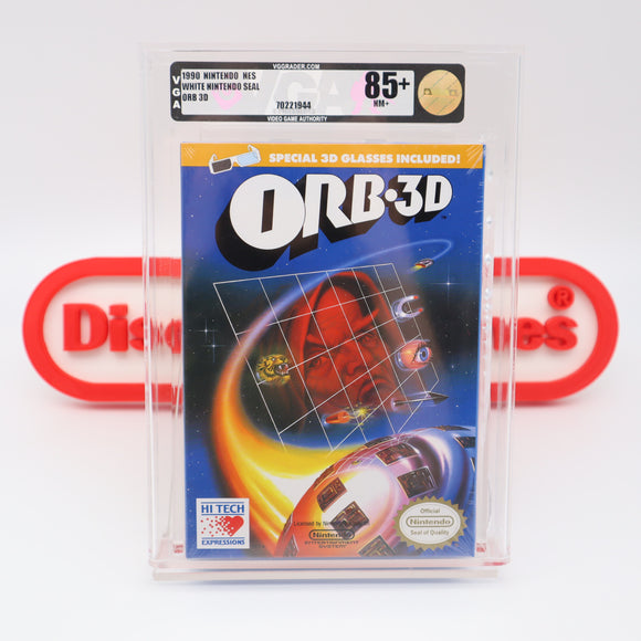 ORB 3D / 3-D - VGA GRADED 85+ NM+ GOLD! NEW & Factory Sealed with Authentic H-Seam! (NES Nintendo)
