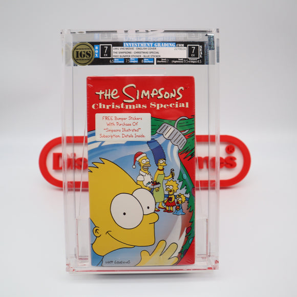 THE SIMPSONS: CHRISTMAS SPECIAL - IGS GRADED 7.0 BOX & 7.0 SEAL! NEW & Factory Sealed with Authentic V-Overlap Seam! (VHS)