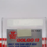GOLGO 13: TOP SECRET EPISODE - VGA GRADED 85+ NM+ GOLD! NEW & Factory Sealed with Authentic H-Seam! (NES Nintendo)