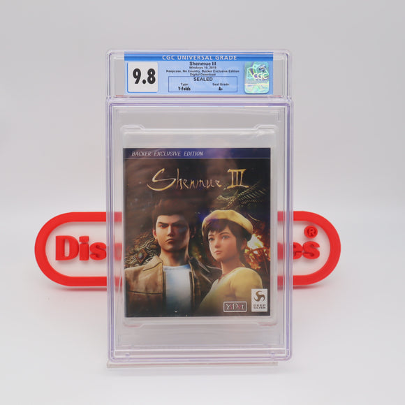 SHENMUE III 3 - CGC GRADED 9.8 A+! NEW & Factory Sealed! (PC / CD-ROM / WINDOWS)