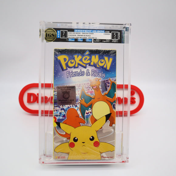 POKEMON: FRIENDS & RIVALS - IGS GRADED 7.0 BOX & 5.0 SEAL! NEW & Factory Sealed with Authentic V-Overlap Seam! (VHS)