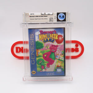 BARNEY'S HIDE & SEEK GAME - WATA GRADED 9.8 B+! NEW & Factory Sealed! (Sega Genesis)
