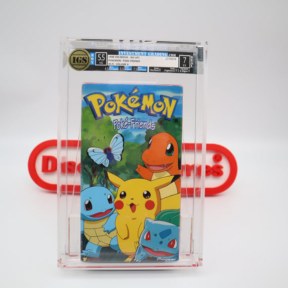 POKEMON: POKE-FRIENDS - IGS GRADED 5.5 BOX & 7.0 SEAL! NEW & Factory Sealed with Authentic H-Overlap Seam! (VHS)