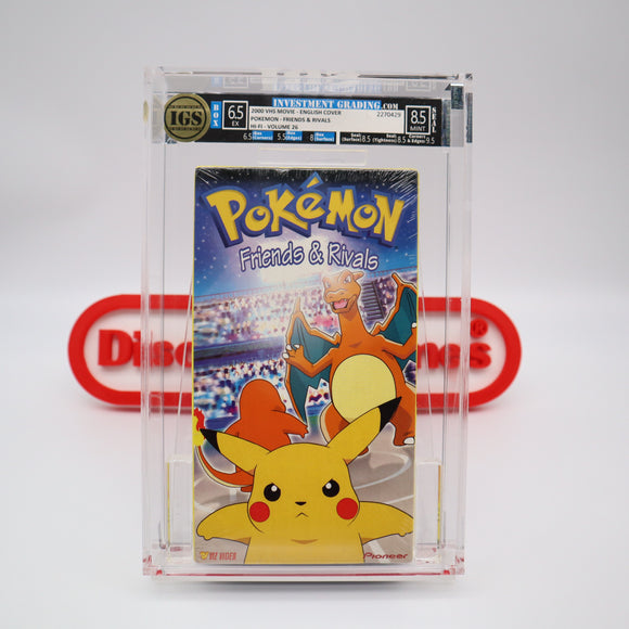 POKEMON: FRIENDS & RIVALS - IGS GRADED 6.5 BOX & 8.5 SEAL! NEW & Factory Sealed with Authentic V-Overlap Seam! (VHS)