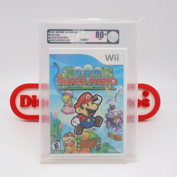 SUPER PAPER MARIO - VGA GRADED 80+ NM SILVER! NEW & Factory Sealed! (Nintendo WII)