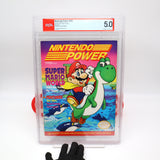 NINTENDO POWER ISSUE #28 - SNES SUPER MARIO WORLD COVER - PSA GRADED 5.0