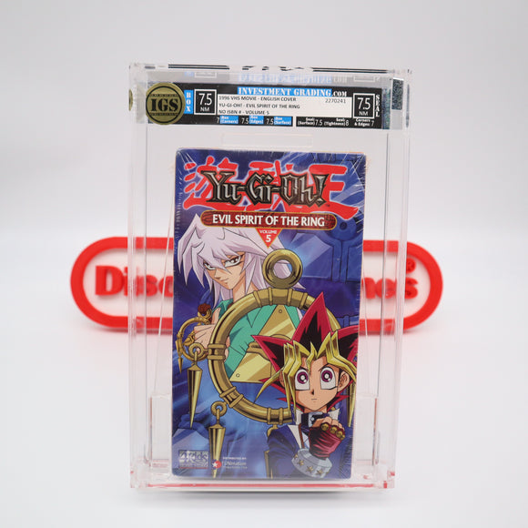 YU-GI-OH! EVIL SPIRIT OF THE RING VOLUME 5 - IGS GRADED 7.5 BOX & 7.5 SEAL! NEW & Factory Sealed! (VHS)