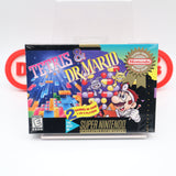 TETRIS & DR. MARIO - NEW & Factory Sealed with Authentic V-Seam! (SNES Super Nintendo)