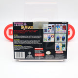 TETRIS & DR. MARIO - NEW & Factory Sealed with Authentic V-Seam! (SNES Super Nintendo)