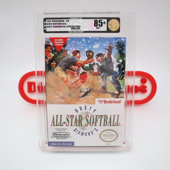 #215 - DUSTY DIAMOND'S ALL-STAR SOFTBALL - VGA GRADED 85+ NM+ (NES Nintendo) - THE DISCOUNTGAMES COLLECTION