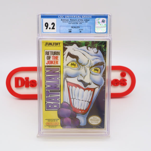 #067 - BATMAN: RETURN OF THE JOKER - CGC GRADED 9.2 A+ (NES Nintendo) - THE DISCOUNTGAMES COLLECTION
