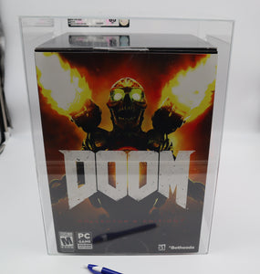 2016 DOOM COLLECTOR'S EDITION W/ STATUE - HUGE!! VGA GRADED 85 NM+ SILVER! NEW & Factory Sealed! (PC / CD-ROM / WINDOWS)