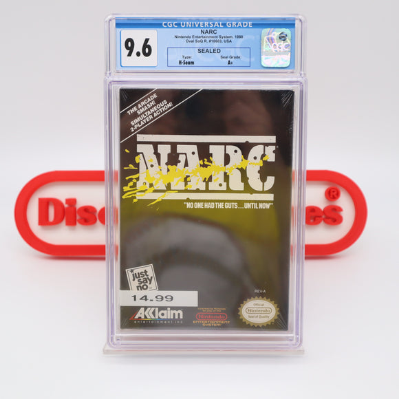 #464 - NARC - CGC GRADED 9.6 A+ (NES Nintendo) - THE DISCOUNTGAMES COLLECTION
