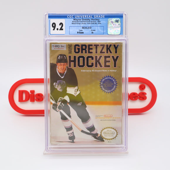 #744 - WAYNE GRETZKY HOCKEY (Black Uniform) - CGC GRADED 9.2 A+ (NES Nintendo) - THE DISCOUNTGAMES COLLECTION