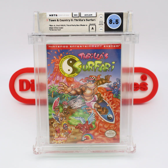 #710 - TOWN & COUNTRY II: THRILLA'S SURFARI (T&C SURF DESIGN 2) - WATA GRADED 8.5 A (NES Nintendo) - THE DISCOUNTGAMES COLLECTION