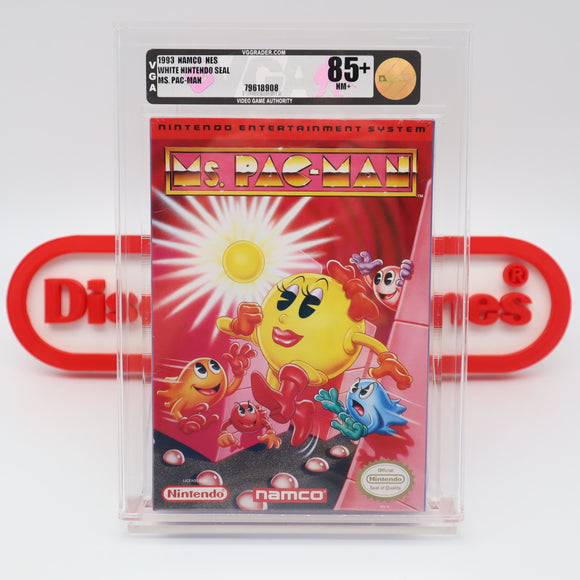 #458 - MS. PAC-MAN (Namco) - VGA GRADED 85+ NM+ (NES Nintendo) - THE DISCOUNTGAMES COLLECTION