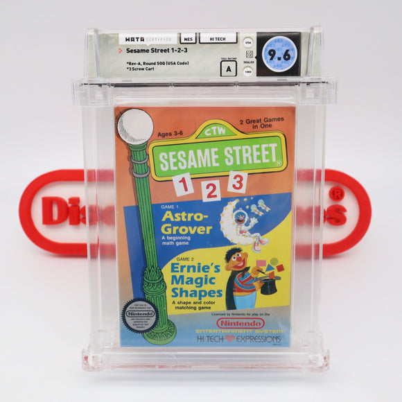 #581 - SESAME STREET 123 - WATA GRADED 9.6 A (NES Nintendo) - THE DISCOUNTGAMES COLLECTION