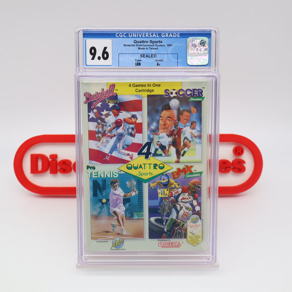#528 - QUATTRO SPORTS - CGC GRADED 9.6 A+ (NES Nintendo) - THE DISCOUNTGAMES COLLECTION