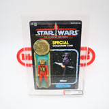 B-WING PILOT WITH COLLECTOR'S COIN! AFA GRADED 80+ POTF 92 BACK - NEW Authentic & Factory Sealed! (MOC Vintage Star Wars Figure)